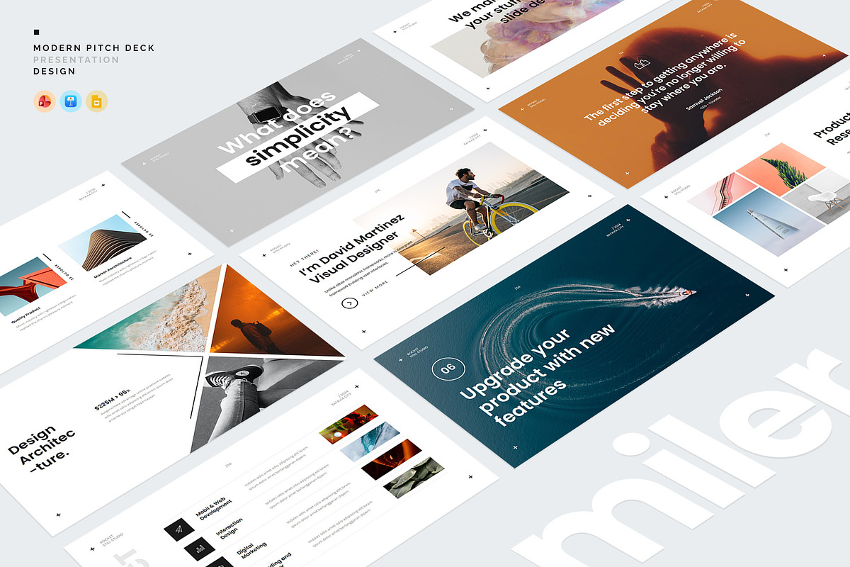 Miler Presentation Template Design, a Presentation Template by Rocketstill (Photo 1 of 5)