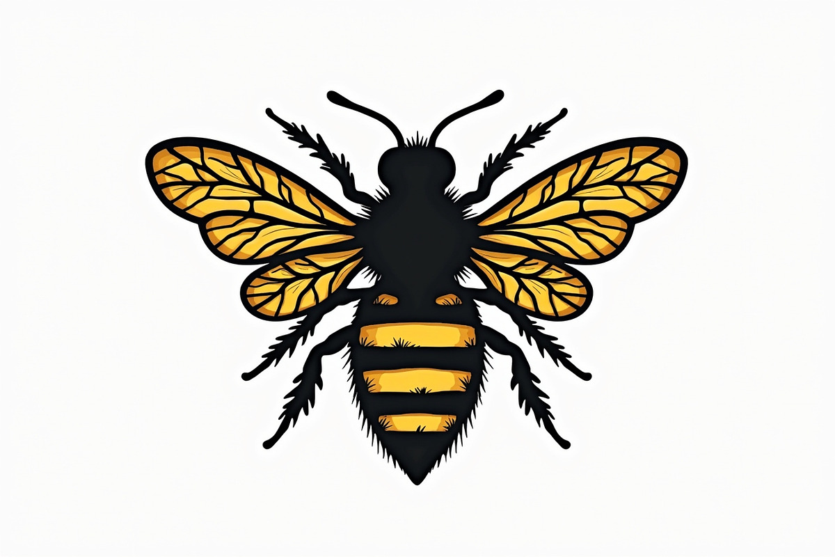 Botanical Bee Vector Design Bundle, an Illustration by abu67222 (Photo 7 of 9)