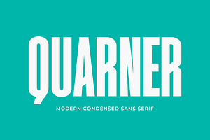 Quarner - Modern Condensed Sans, a Sans Serif Font by TypeLogue