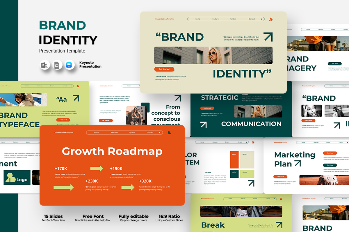 Brand Identity - Keynote Template, a Presentation Template by QR Design Studio (Photo 1 of 3)