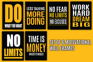Motivational Poster Set of 6, a Poster Template by microtasker