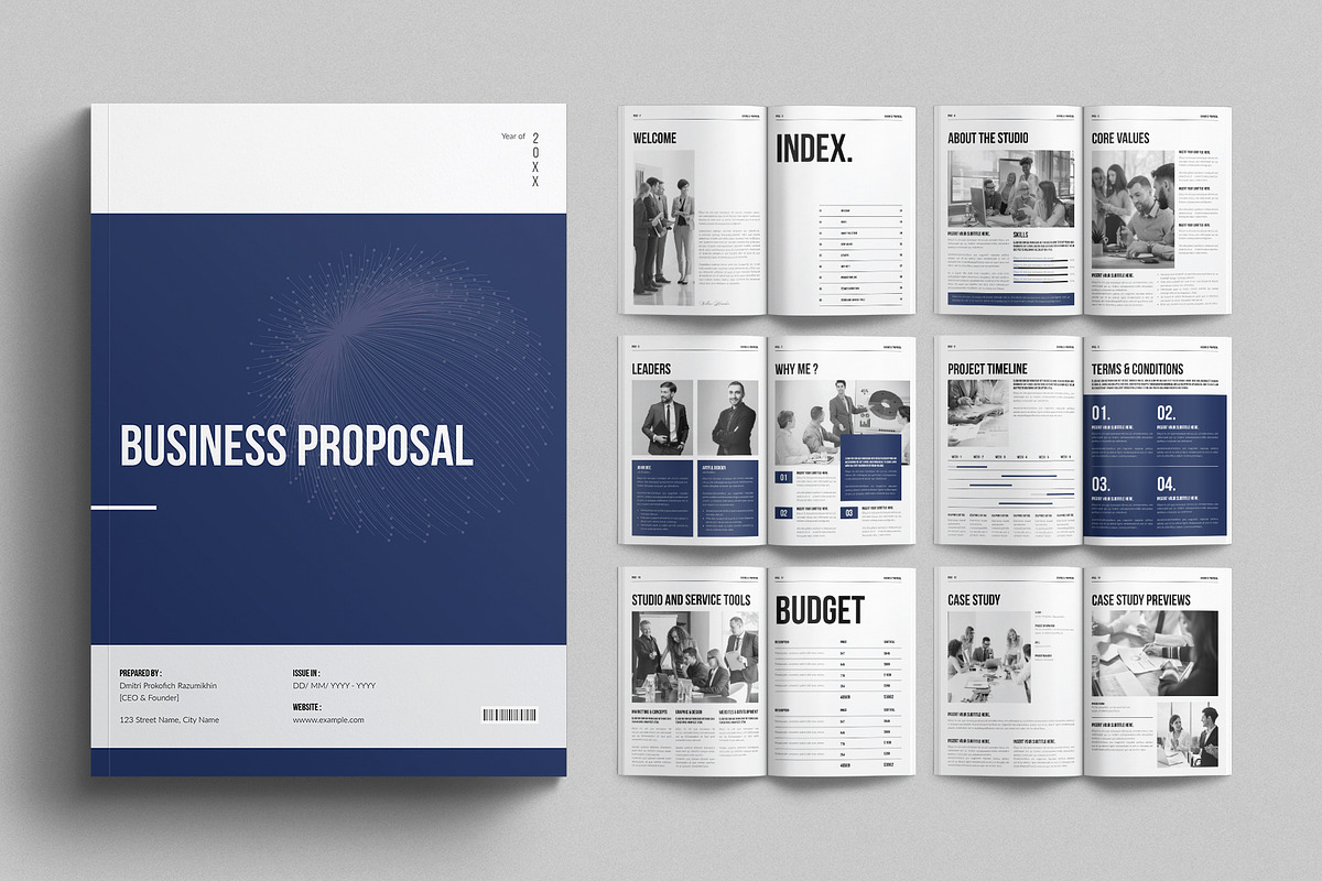 Business Proposal Template, a Brochure Template by E-Type (Photo 1 of 7)