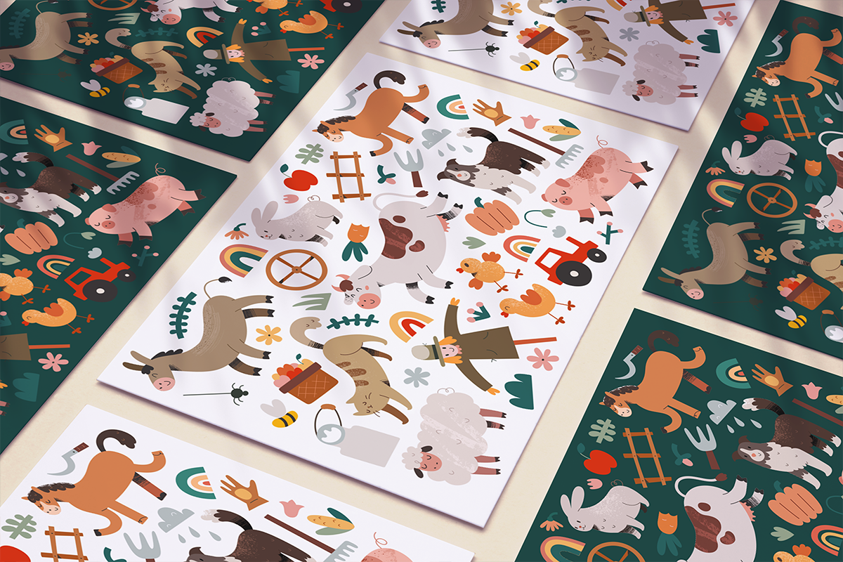Farm animals cute illustrations, an Animal Illustration by Fave Brush (Photo 7 of 14)