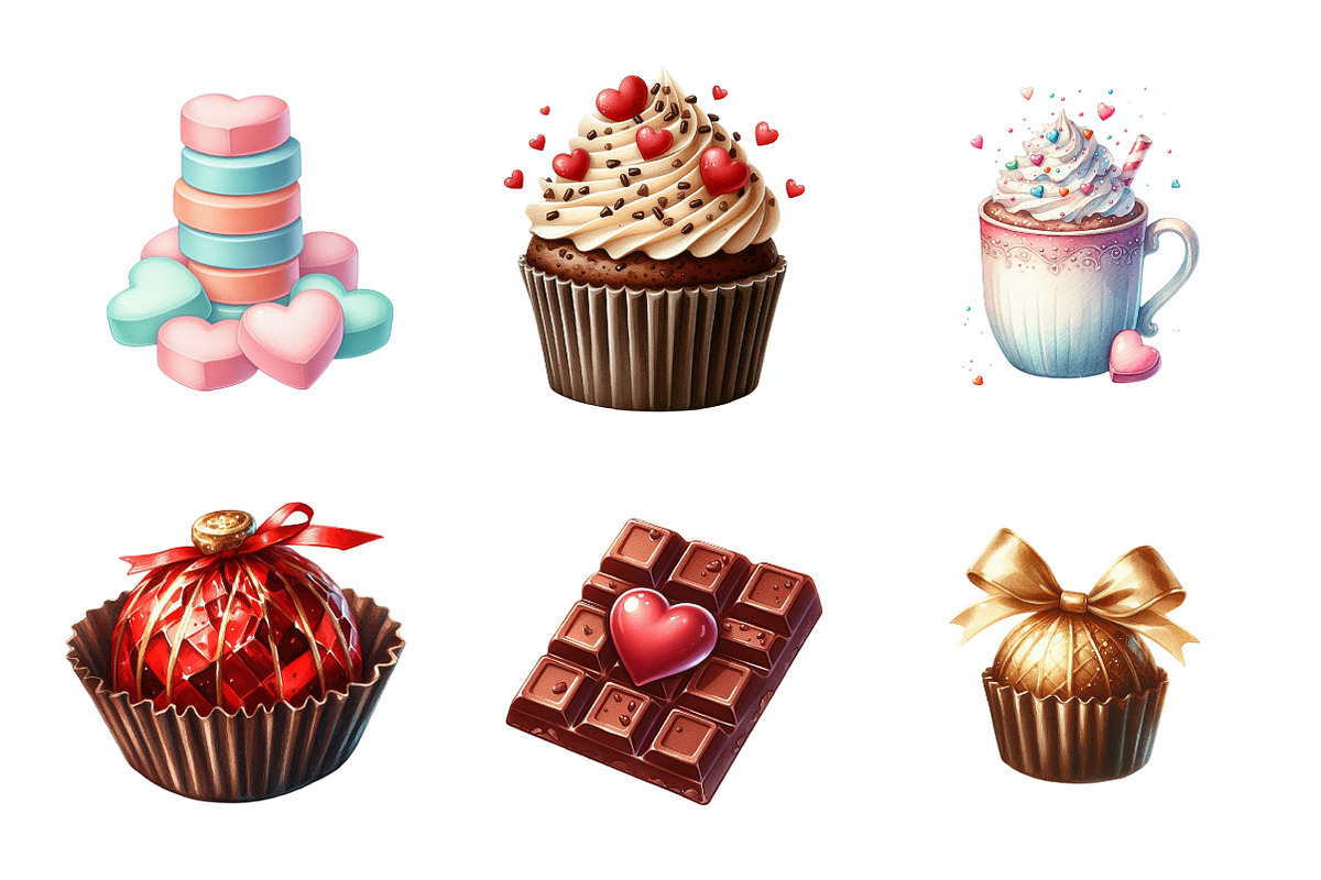 Chocolate & Candy Valentine PNG, an Illustration by Design Market (Photo 4 of 5)