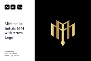 Minimalist Initials MM Arrow Logo, a Branding & Logo Template by Luxury Logos