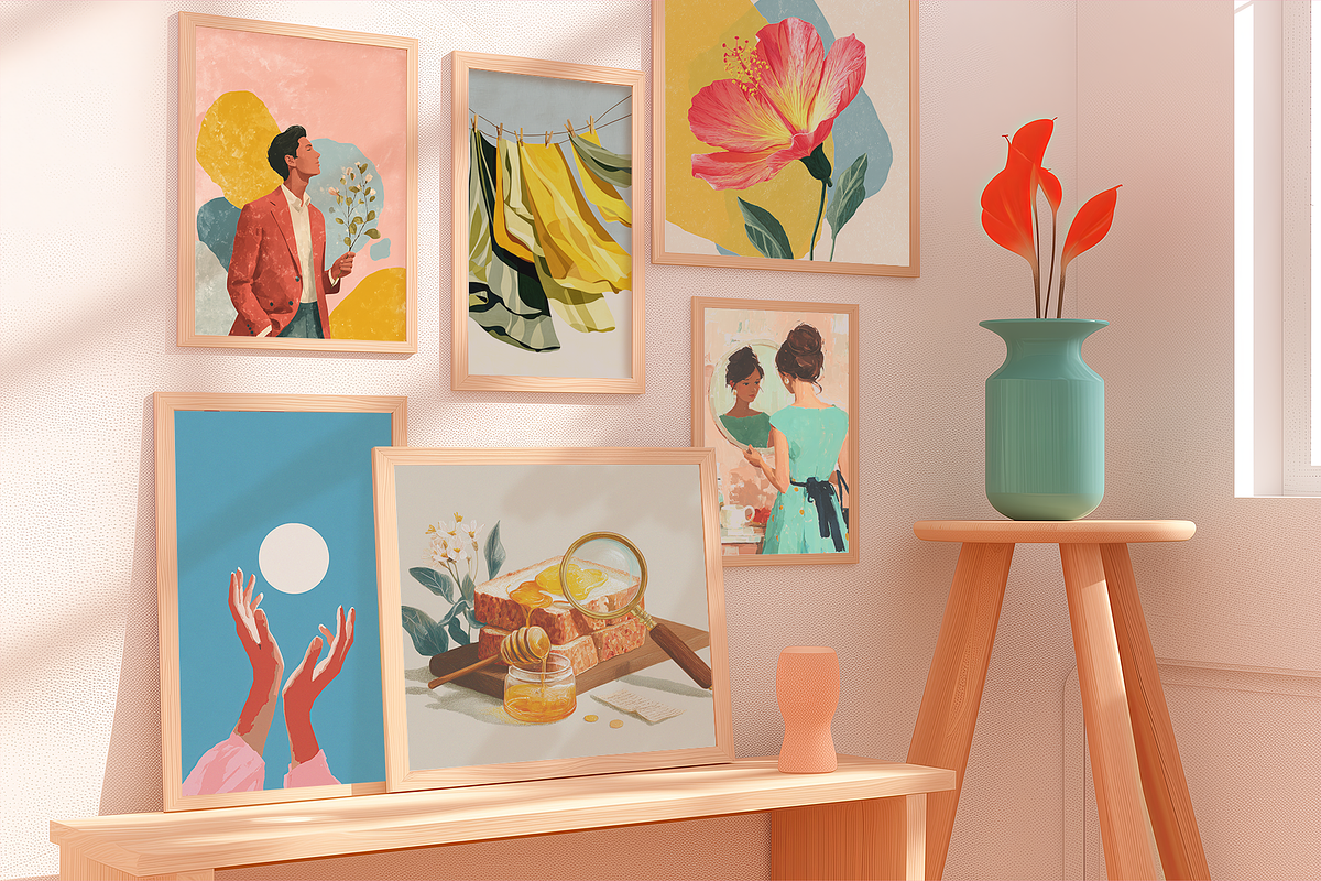 Eclectic Wall Art Prints Posters, a Background Graphic by JulsIst (Photo 2 of 12)