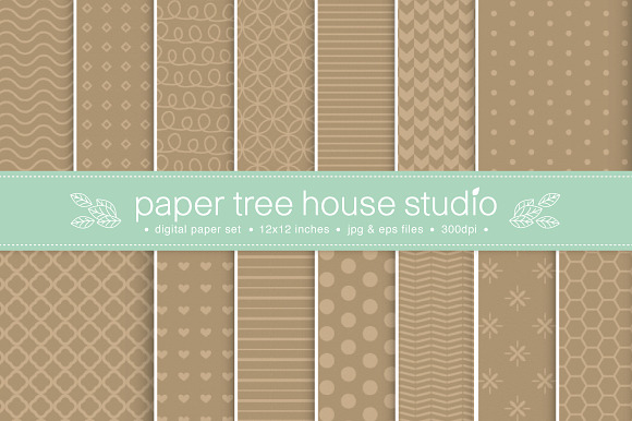 Craft Paper Patterns (Vector) preview 6