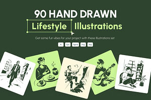 Hand Drawn Lifestyle Illustrations, a Person Illustration by Brickclay