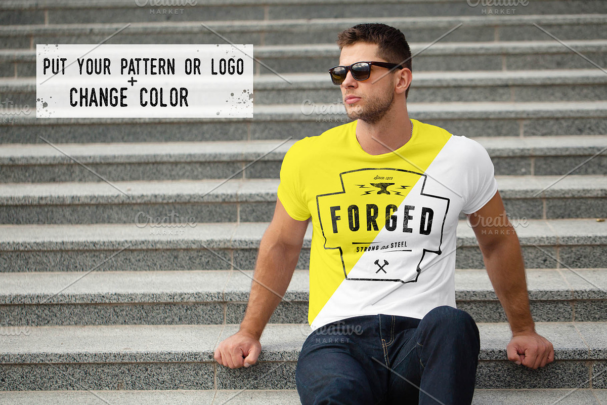 T-Shirt Mockup pack / Urban Edition, a Shirt Mockup by Arfis (Photo 4 of 28)