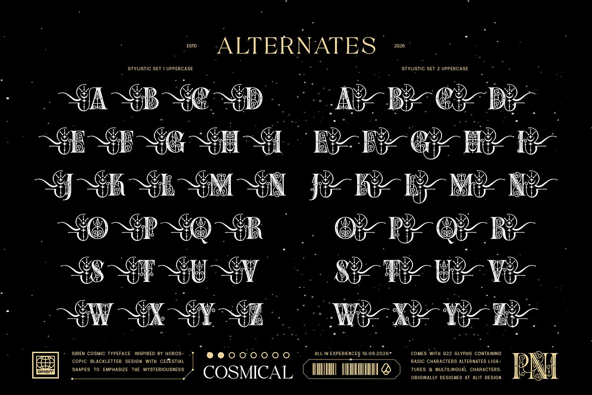 Siren cosmic Typeface, a Serif Font by alit design (Photo 8 of 20)
