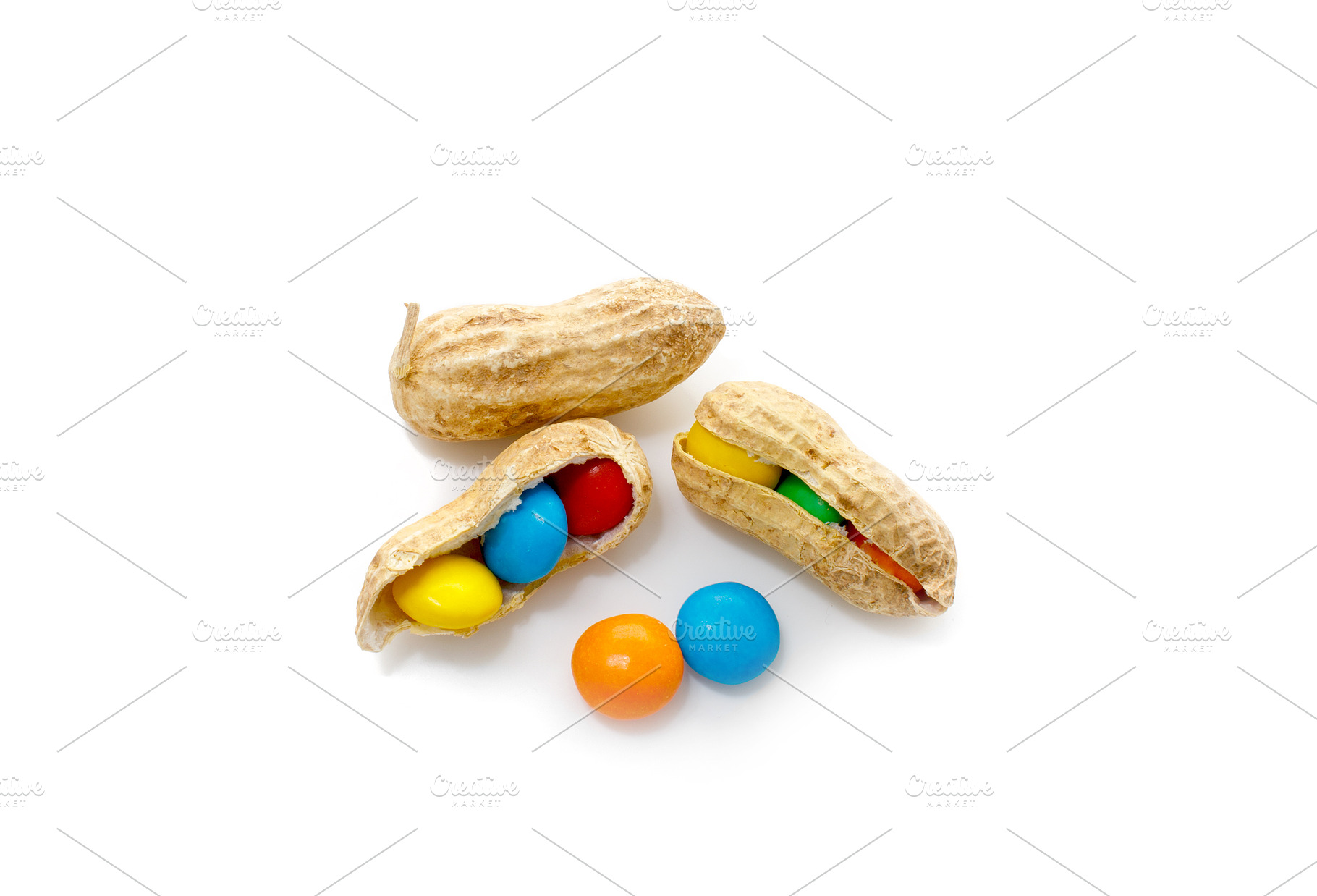 candy dragees in peanut shell, a Food & Drink Photo by EvgeniiAnd