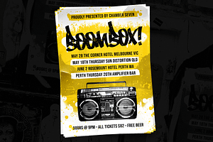 Boombox Hip Hop Flyer Template