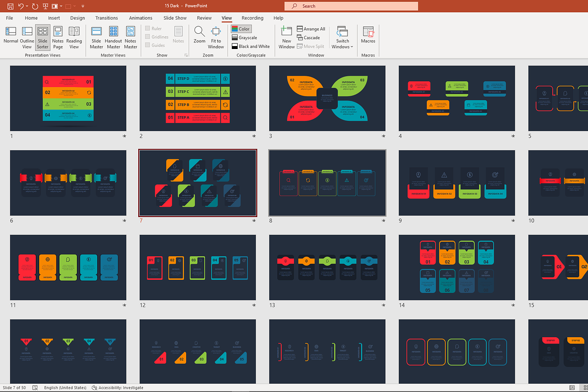 Colorful PowerPoint Template, a Presentation Template by Infographics project (Photo 10 of 13)
