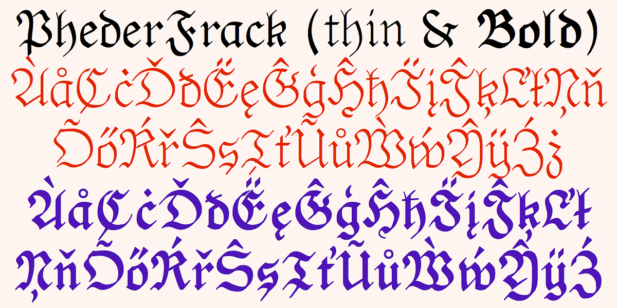 PhederFrack, a Blackletter Font by Ingrimayne Type (Photo 6 of 7)