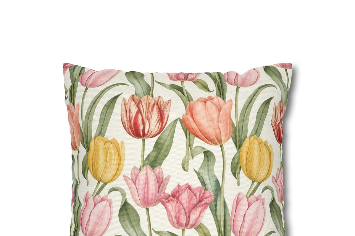 Vintage Tulip Seamless Pattern, a Pattern Graphic by elfy creative (Photo 2 of 7)