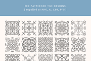 Patterned Tile Vectors, a Decorative Illustration by Emma Webb Studio (Thumbnail 2 of 6)