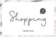 Shopping Font, a Script Font by Andika Fez (Thumbnail 1 of 8)