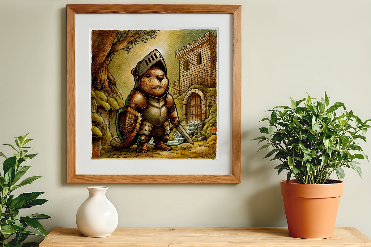 Watercolor Fantasy Creature, Beaver, an Animal Illustration by NStudio (Photo 5 of 8)