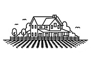 Simple Cottage Coloring Pages, an Object Graphic by Designer_Momina (Thumbnail 6 of 6)
