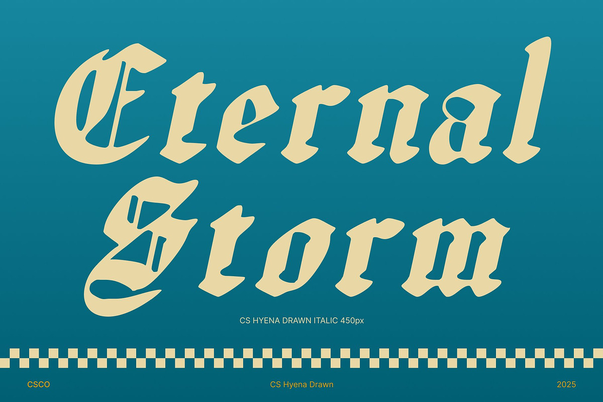 CS Hyena Drawn, a Blackletter Font by Craft Supply Co. (Photo 5 of 8)