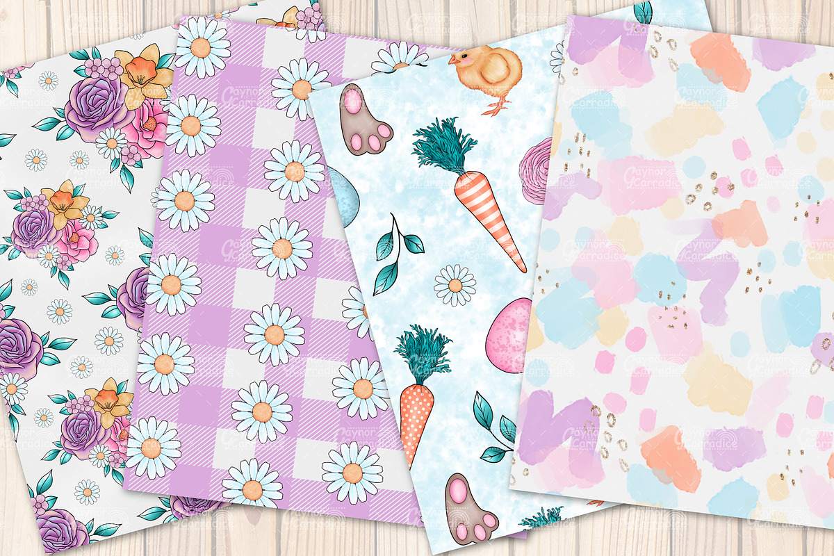 Rustic Easter- spring pattern set, a Pattern Graphic by Gaynor Carradice Designs (Photo 4 of 5)