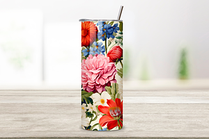 Floral Tumbler Wrap Seamless