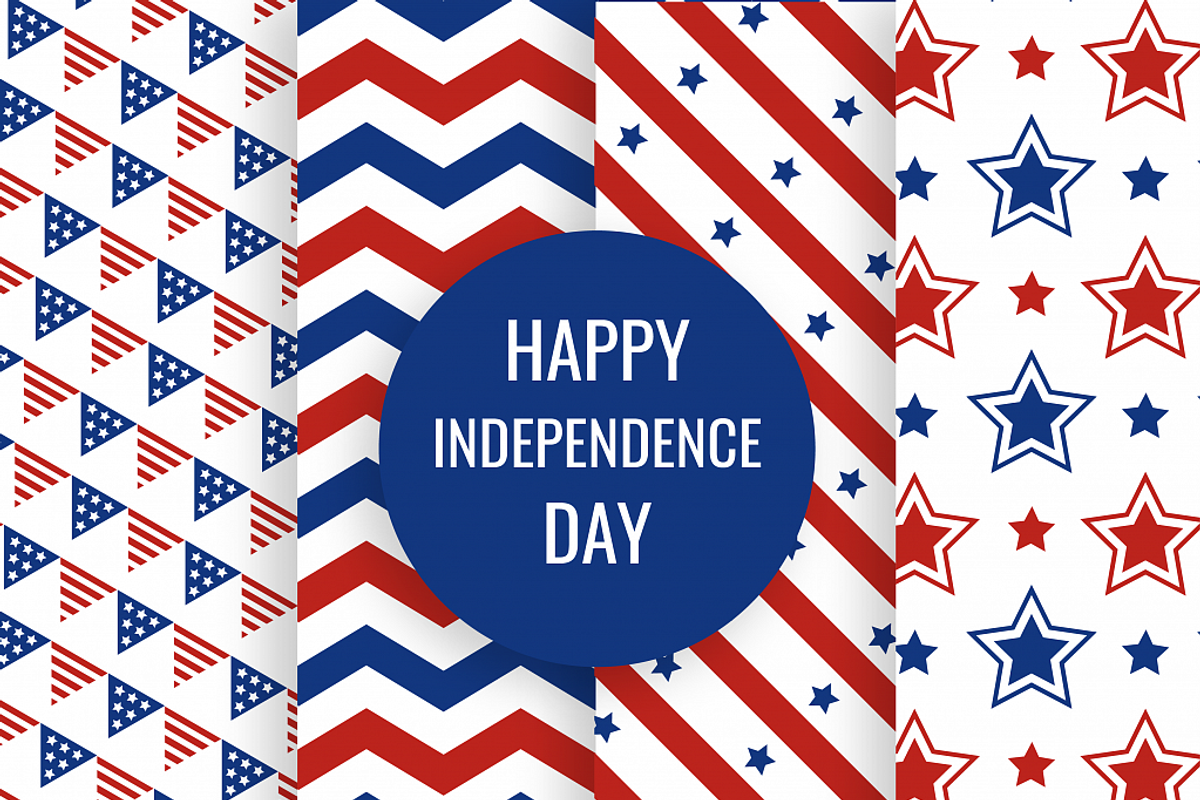 Independence Day Backgrounds, a Pattern Graphic by Halfcircle