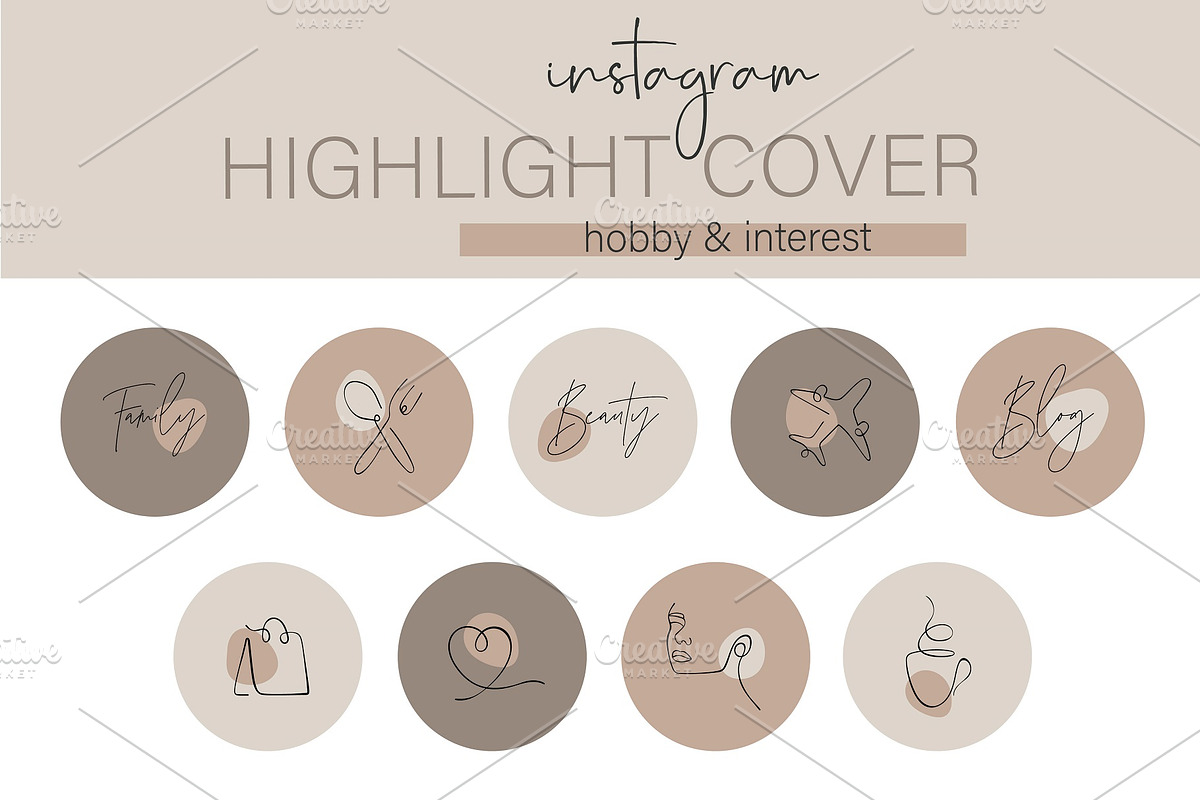 Instagram Cover Hobby Interest, an Outline Icon by pepulousdsg