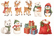 Christmas Watercolor PNG, a Seasonal Illustration by Villa 11 Estudio (Thumbnail 4 of 9)