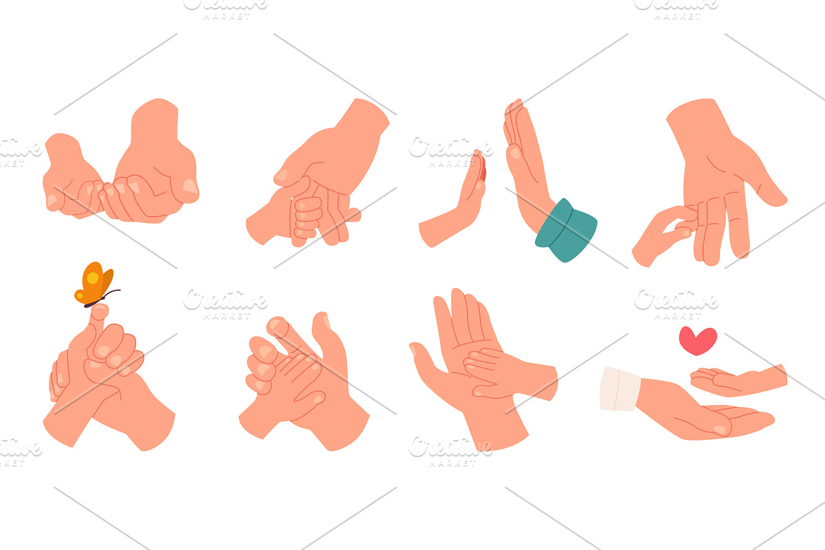 Kids and adults hands. Parents, a Person Illustration by Onyx