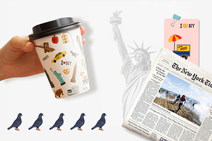 New York Illustrated Map & Clipart