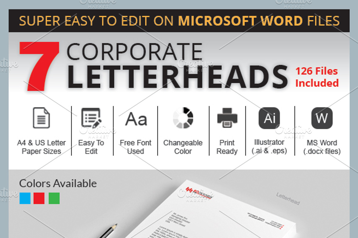Letterhead, a Stationery Template by RQ Designs (Photo 1 of 8)