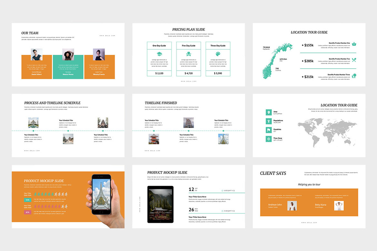 Dela : Tour and Travel Google Slides, a Presentation Template by Punkl Camp (Photo 4 of 9)