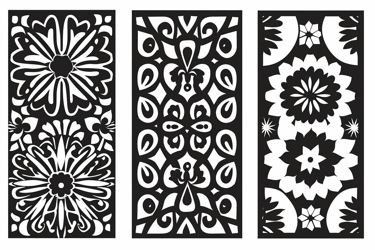 Elegant Floral Laser Cut Panel Bundl, a Graphic by BIPLOB EXPERT (Photo 4 of 10)