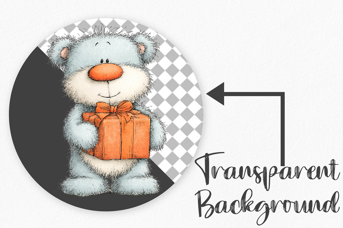 Whimsical Cute Valentines Teddy Bear, an Illustration by Canvas Craft (Photo 2 of 6)
