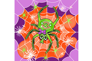 Princess Spider Halloween Spider, a Background Graphic by Sharon Schwalbe