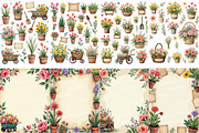 Floral Market Junk Journal Kit, a Background Graphic by Printable Pretty Studio (Thumbnail 3 of 3)
