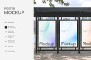 Bus Shelter Lightbox Poster Mockup, an Advertising Mockup by graphypix (Thumbnail 2 of 4)