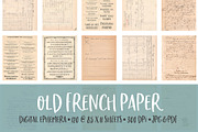 Old French Paper Vintage Textures, a Texture Graphic by Polka Dot Pixels (Thumbnail 1 of 5)