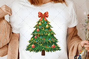 Glitter Christmas Tree Coquette Bow, an Illustration by Creative Art (Thumbnail 6 of 6)