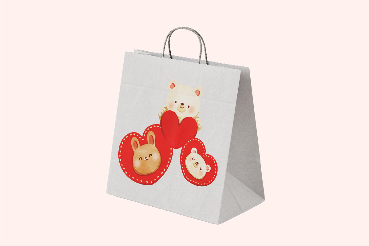 Cute Animal in Love Digital Painting, an Animal Illustration by CreativeValuation (Photo 6 of 12)