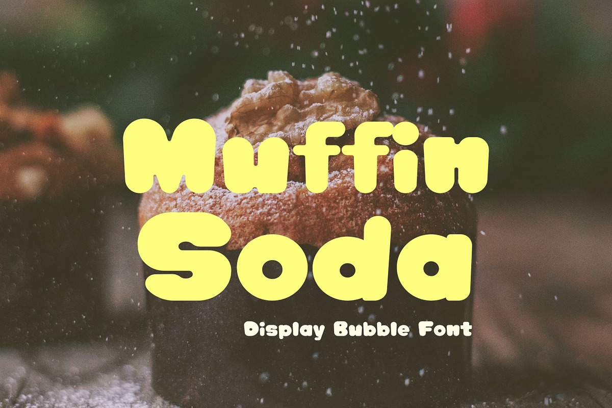 Bubble Display Font - Muffin Soda, a Handwritten Font by ZoloDesignHub (Photo 1 of 8)
