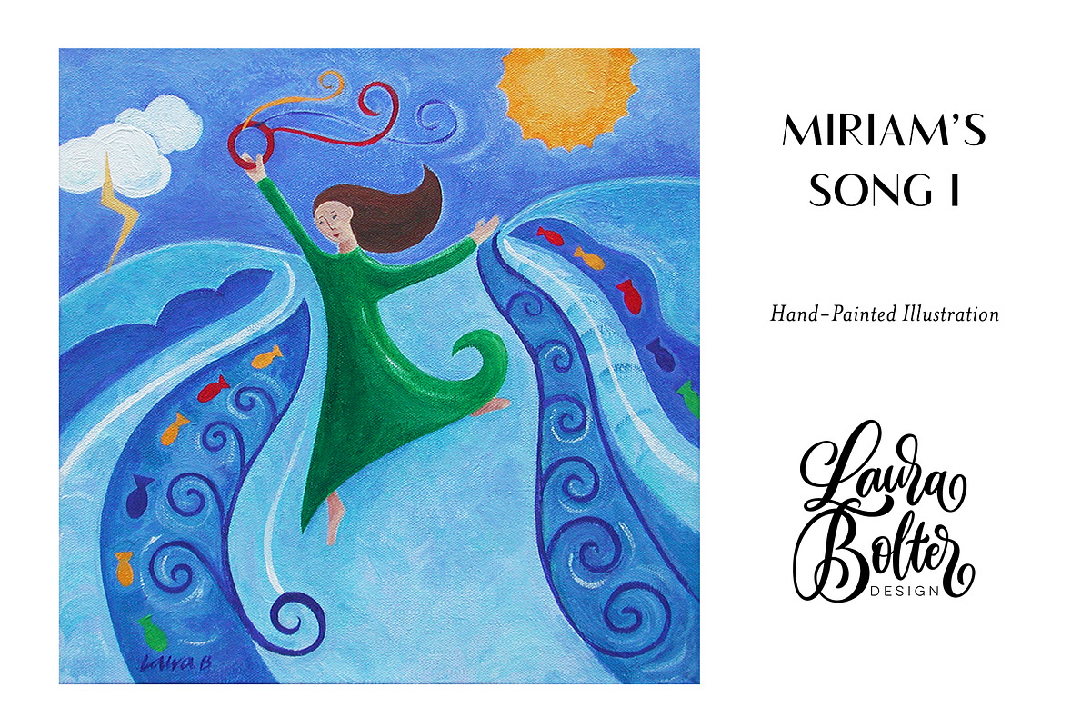 Miriam's Song I Stock Illustration, an Illustration by Laura Bolter Design
