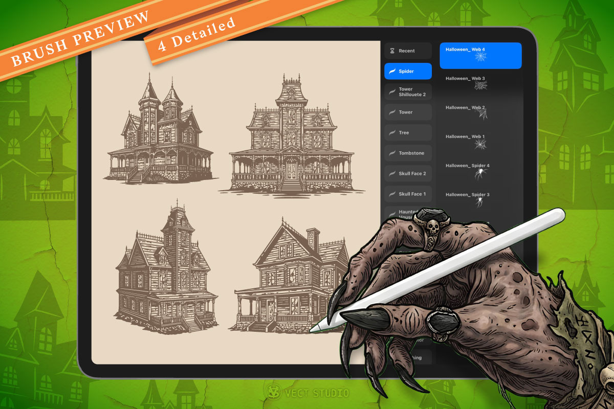Halloween 209 Stamps Collection, a Brush Add-On by vectstudio (Photo 8 of 39)