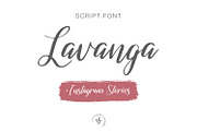 Lavanga | Font + Instagram Stories, a Script Font by Blossom (Thumbnail 1 of 7)