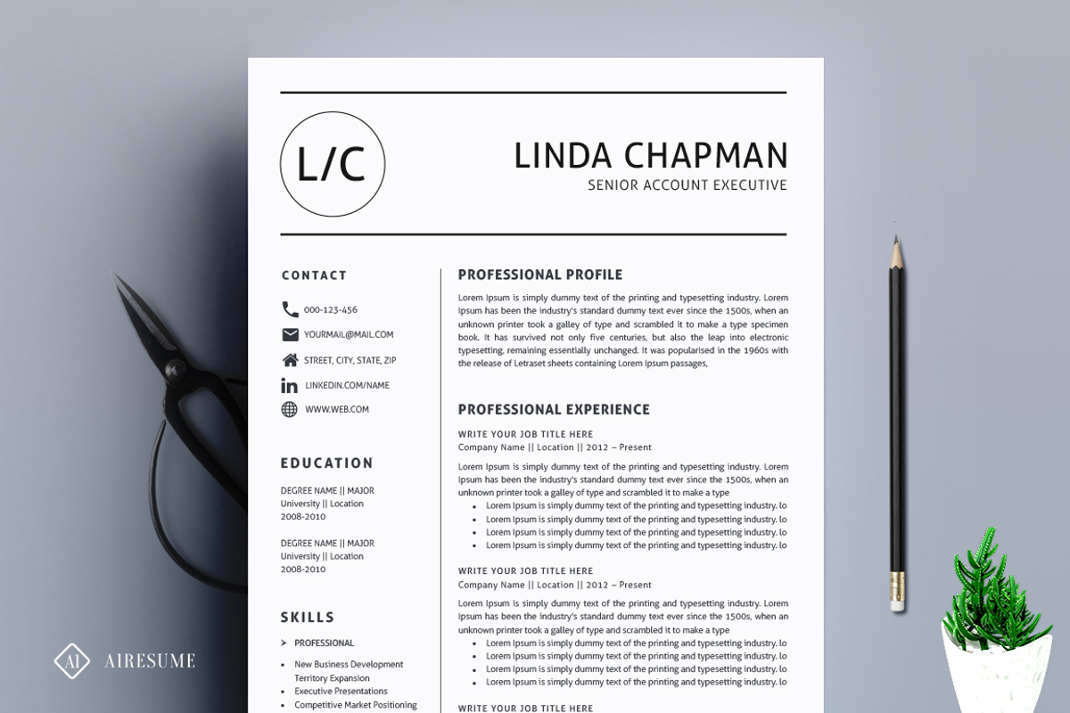 Professional Resume/CV Template, a Resume Template by A1RESUME (Photo 1 of 6)