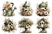 Whimsical Spring Birdhouse Clipart, an Illustration by Daily.Designs (Thumbnail 8 of 8)