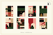 Abstract Christmas Set, an Illustration by All This Concept (Thumbnail 6 of 10)