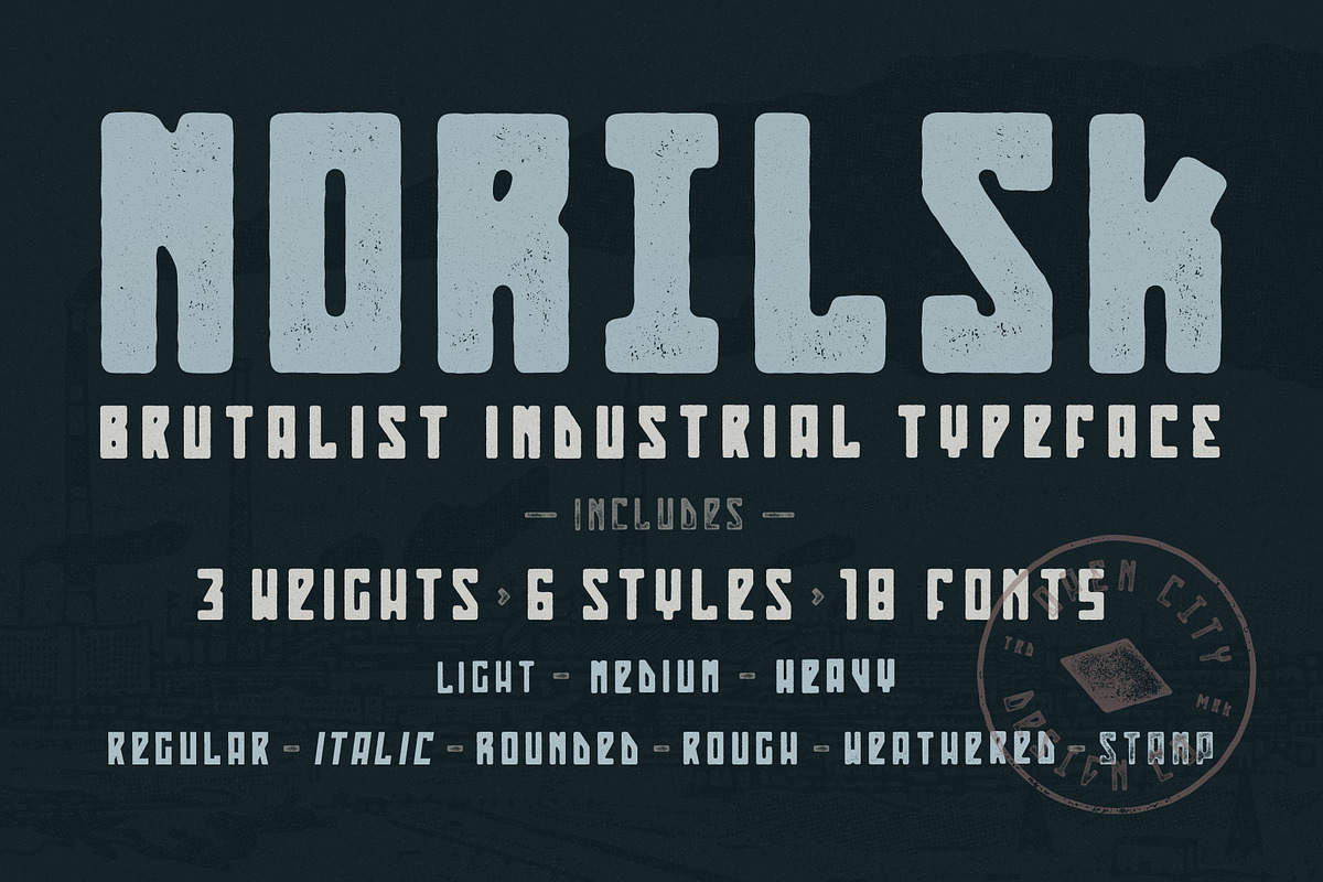 Norilsk - Brutalist Industrial Type