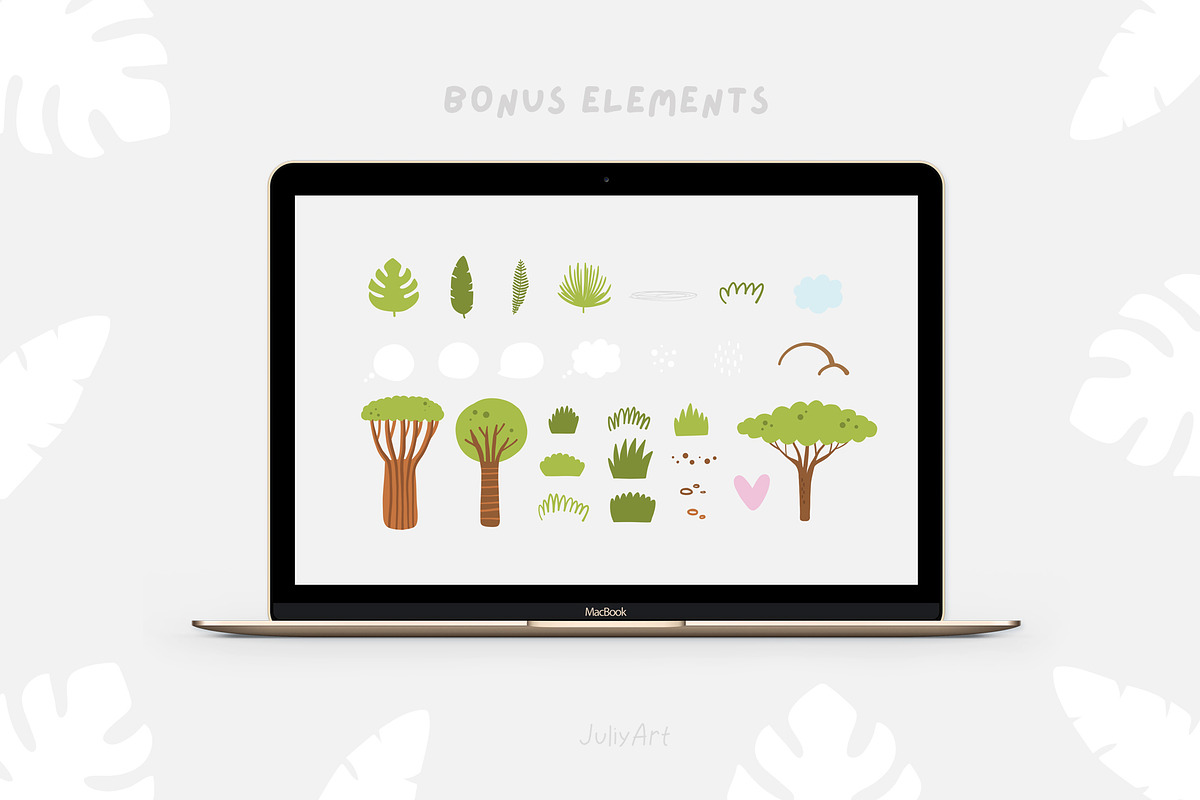 Safari Animals Children clipart set, an Animal Illustration by JuliyArt (Photo 11 of 12)